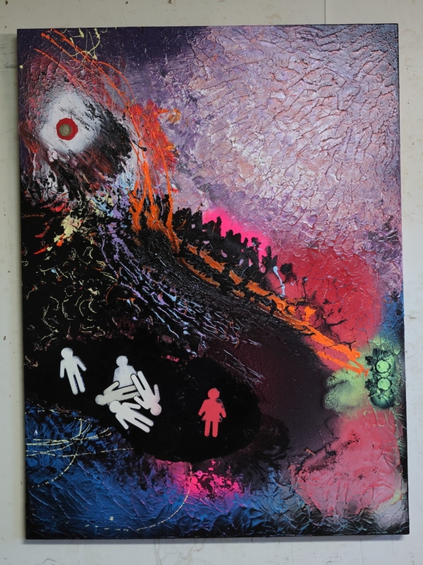 swimming in the black by artist Jason Steinberg